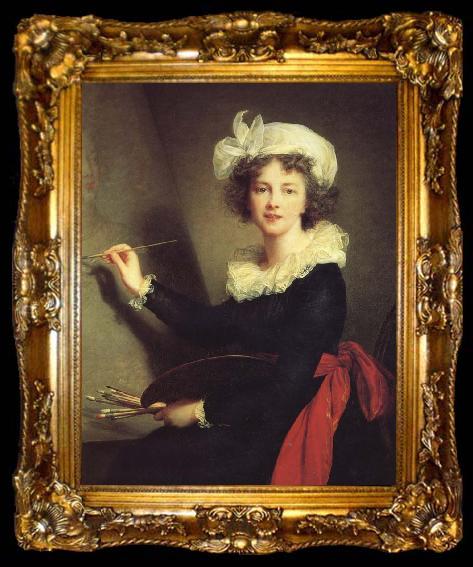framed  Charles Lebrun Weinie Mrs. Lebrun self-portrait, ta009-2